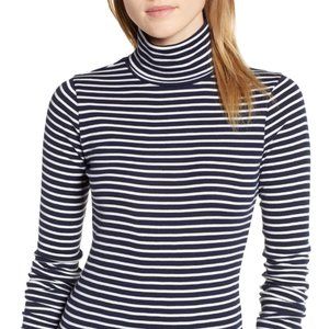 J. Crew Striped Turtleneck